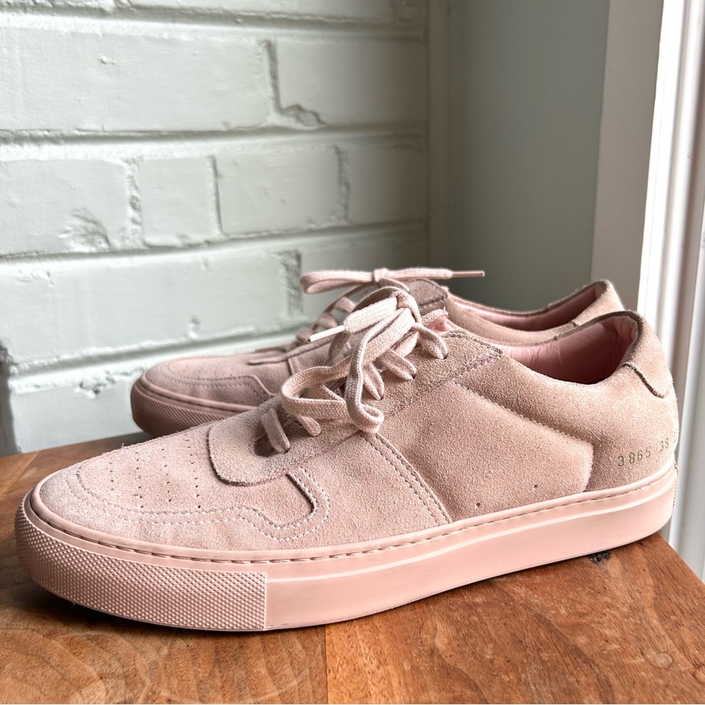 Woman by Common Projects Bball Low Sneaker Suede Blush 38 US 8